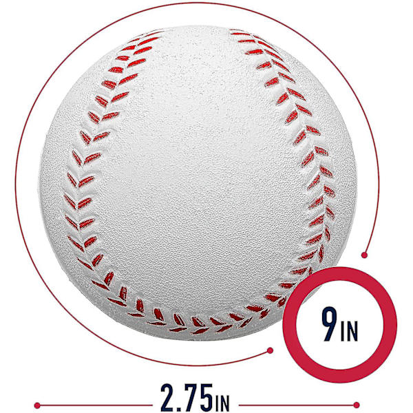 9 tum 7,2 cm diameter träningsmjuk gummikärna baseboll