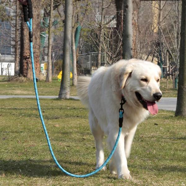 Mykt håndtak med refleks, trekktau for hundetrening (rosa) 1 stk