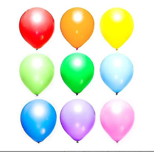 Ballonger Regnbågsset (100-pack) 12 tum bra för festdekoration Tillbehör