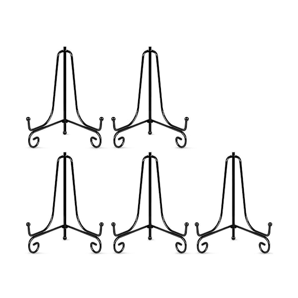 10 ställ för tallrikar, 6 tum, metallstativ för fotoramar, stativ för ramar