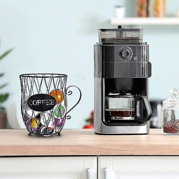 Tizzy Kaffe Korg, Kaffehylla, Kaffe Kapsel, Kaffe Bönställ, Kaffe Kapsel Korg, Kaffe Kapsel Förvaringskorg