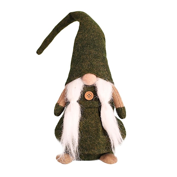 Joulu Tonttu Ruotsalainen Skandinaavinen Joulupukki Tomte Nisse Koti Pöytäkoriste Pehmo Nuken Lomapäivä Lahja (Vihreä)