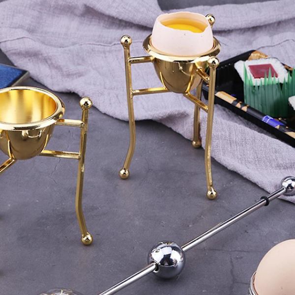 1 st ren koppar äggställ ångat äggkopp triangel äggställ guld