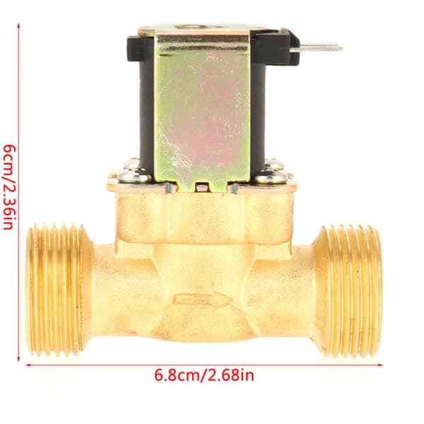 Elektrisk vattenventil, G3/4 DC12V Elektrisk solenoidventil Normalt stängd, NC Solenoidventil för vatten