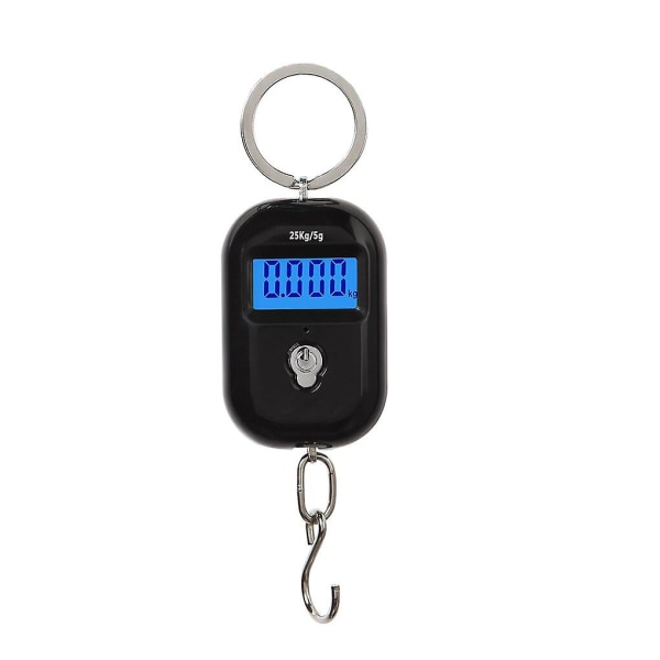 Digitaalinen riippuva vaaka 25kg X 5g Mini elektroninen matkalaukku koukku vaaka Lcd taustavalo keittiö työkalu