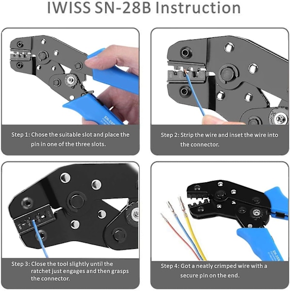 Sn-28b Profesjonell Krimp- og Klippeverktøy, Stiftkontakt Ratchet Kabelterminal Krimpverktøy for Jst-sm & Dupont