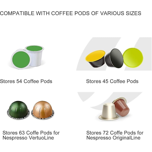 Kaffekapslarhållare Kapselhållare, Diy Lim Väggmonterad Kaffekapslar Förvaringshållare, K Cup Hållare Stick Kaffekapslar Hållare För Nespresso, 11.81in Lång