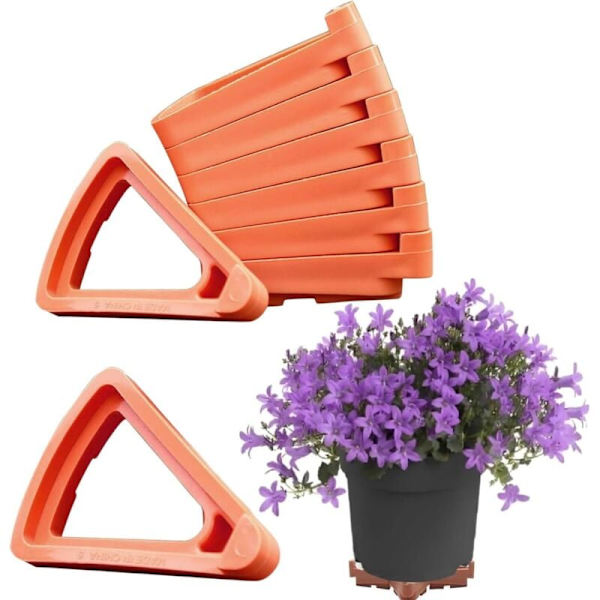 Osynliga Triangulära Andningsbara Blomkrukunderlägg, Små (7cm), 24-pack