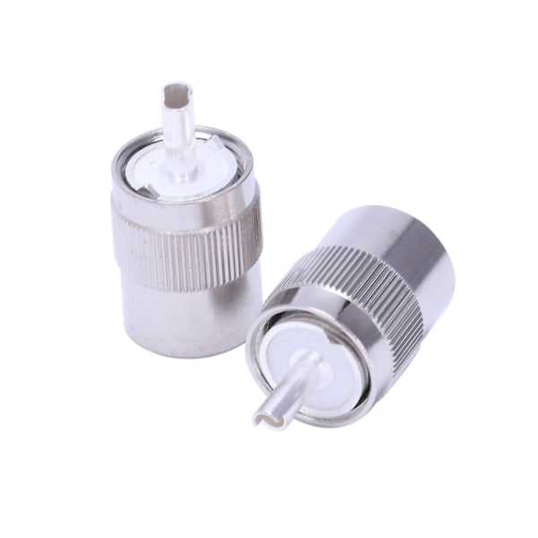 10 st Anslutningsdon UHF Hane Pl259 Kontakt Löd Rg8 Rg213 Lmr400 7d-fb Kabel Silver