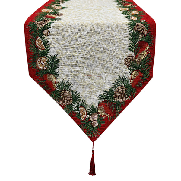 Tryckt bordslöpare i juldesign för jul, vintersemester, jultid, 13 x 71\"