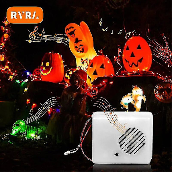 Halloween ljudsensor skräck skrikande sensor högtalare röstaktiverad skrikande knepig rekvisita Halloween pratande pir rörelsesensor 1 st