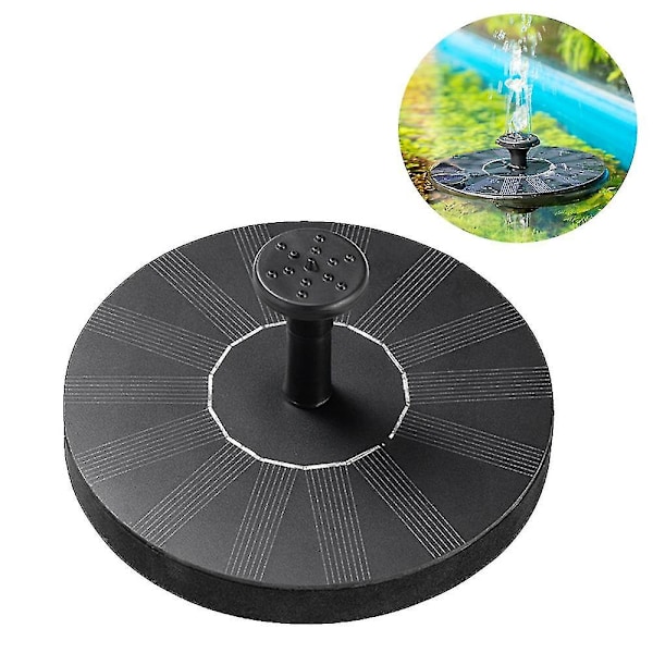 Mini solcelledrevet springvand til pool, springvand med vandfald