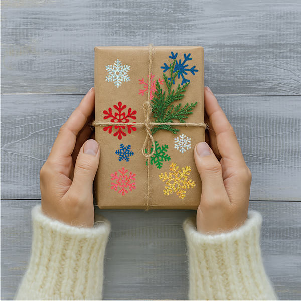 12 Snowflake Stickers Craft, Christmas Decorations, DIY