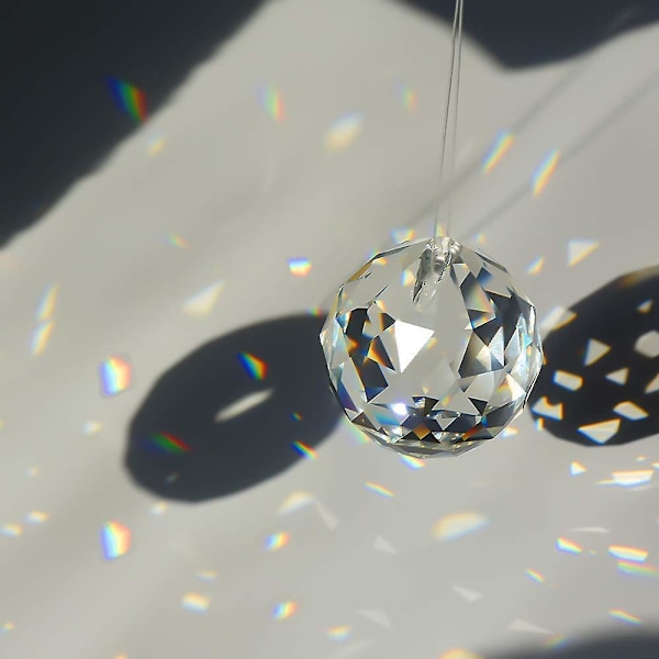 24 stk krystallkuler prisme solfanger regnbue anheng maker hengende krystaller prismer for vindu hjem