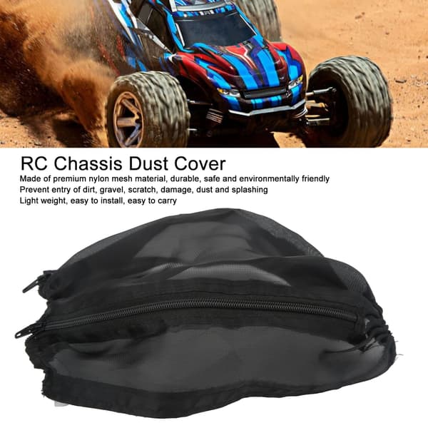 RC-chassis støvdæksel, chassis åndbart støvdæksel til Tamiya TT01 TT02 1/10 RC-bil A