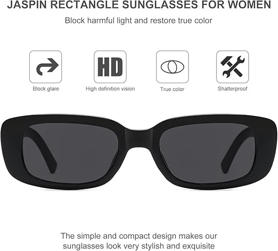 Rectangular Sunglasses for Women Men Trendy Y2k Retro 90s Sunglasses UV400 Protection Cool Square Frames