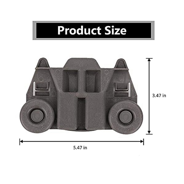 Diskmaskinshjul 4-pack W10195417 Diskmaskinshjul med stålskruvar för hjul