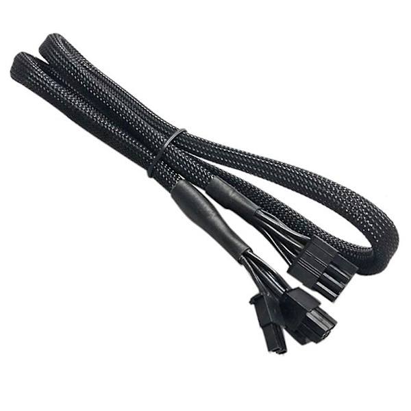 2 st 8-pin till 8-pin (6+2) PCIe VGA-strömförsörjningskabel Flex & 1 st PCIe 6-pin hane till 4 SATA-strömförsörjningskabel