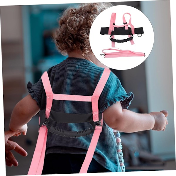 Pink Toddler Line til Gåture, Toddler Sikkerhedsseler Liner, Sikkerhedssele med Lås til Børn, Anti-Lost Håndledslænke