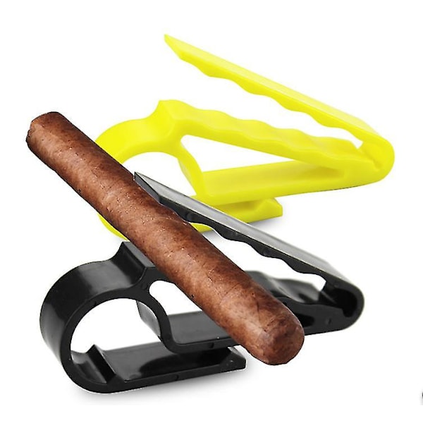 Cigarhållare för golfbil, cigarhållare och rostfri cigarrklippare (1 st, svart) -t