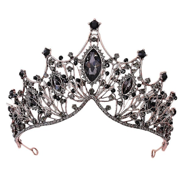 Barok Brudeskroner og Tiaraer, Vintage Krystal Prinsesse Dronningkrone Til Brud, Kvinder, Bryllup, Galla, Skønhedskonkurrence