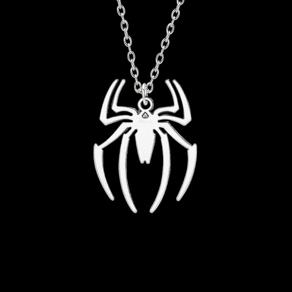Hämähäkki riipus kaulakoru ruostumaton teräs kevyt Spiderman Charm korut naisille tytöille pojille lapsille