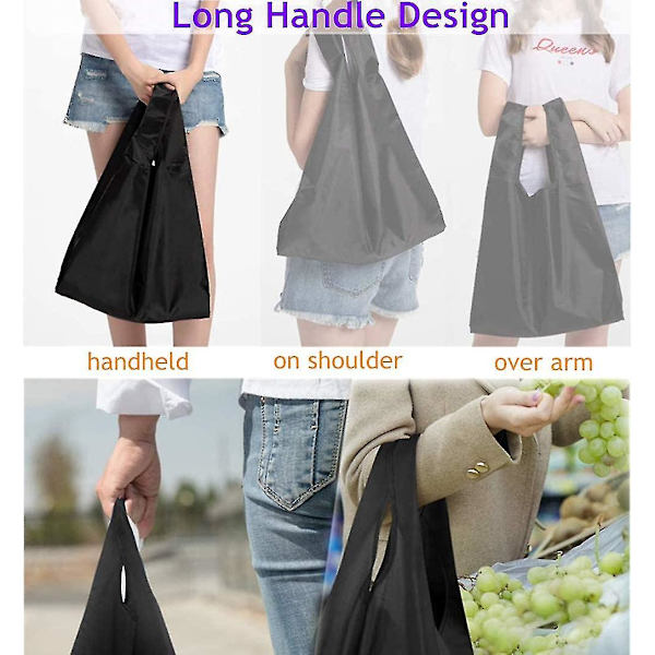 Foldbar genanvendelig heavy duty indkøbspose vaskbar stor kapacitet Tote