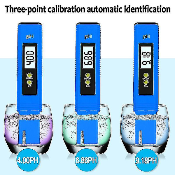Digital Ph-mätare, Ph-testare för vatten, Ph-mätare 0,01ph Högprecisionsvattenkvalitetstestare med Atc, 0-14ph mätintervall, för simbassänger, dri