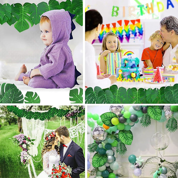 Konstgjorda palmblad - Tropiska konstgjorda blad för Luau-fest