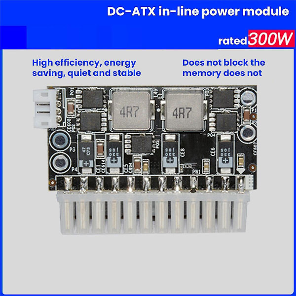 Højtydende 300w 12v Dc5.5x2.5mm Indgang Dc-atx Psu Pico Atx Switch Mining Psu 24pin Mini Itx Dc Atx P