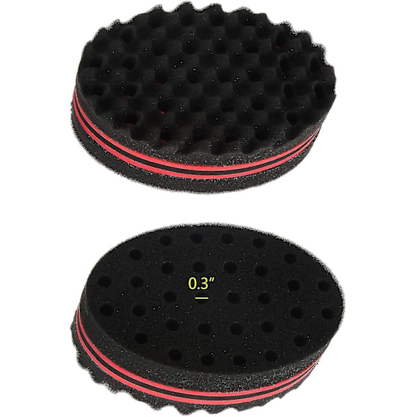 Hårsponsar, Magic Barber Twist Curl Brush Sponge (2 st, Svart)
