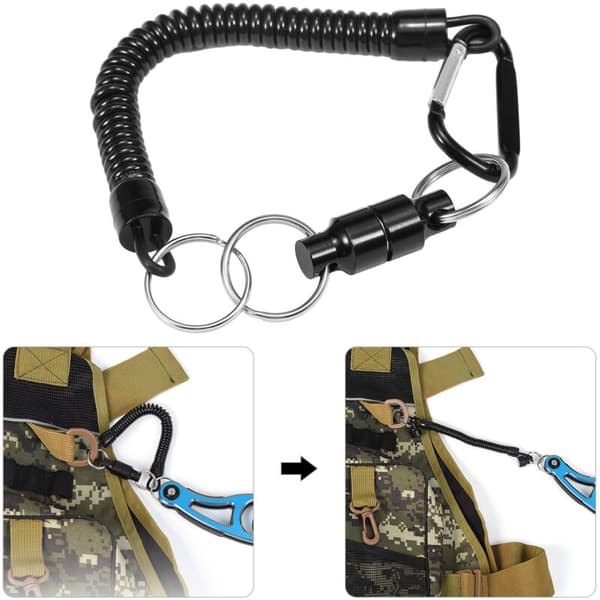 2 stk. Magnetisk net holder til fluefiskeri med reb snap