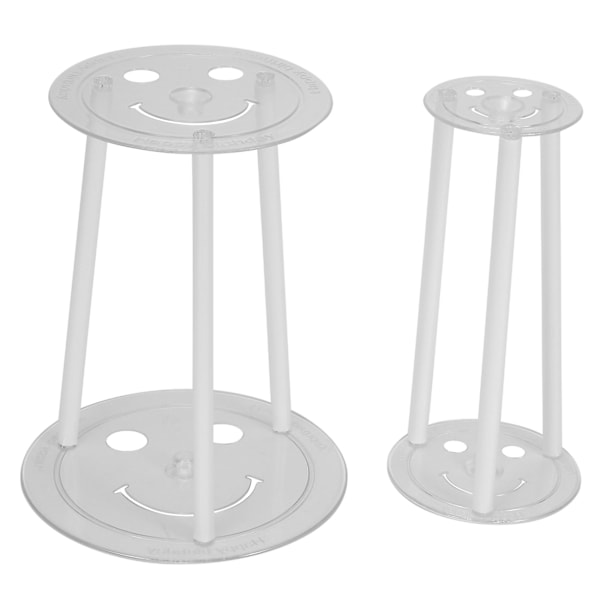 20 stk hvite plastkake pinner støtte stenger med 4 stk kake separator plater kaker og 12 stk