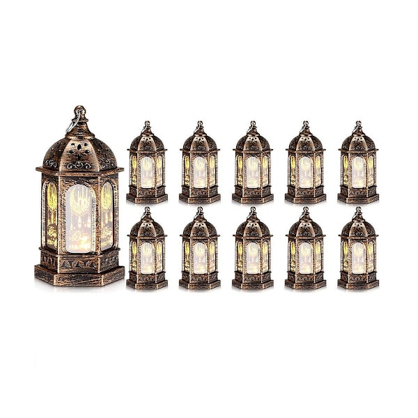Mini Ramadan-kynttilä Mubarak-lyhty Led Eid Mubarak -lyhty Kuu Tähti Valot Marokkolainen Tyyli Riippuva
