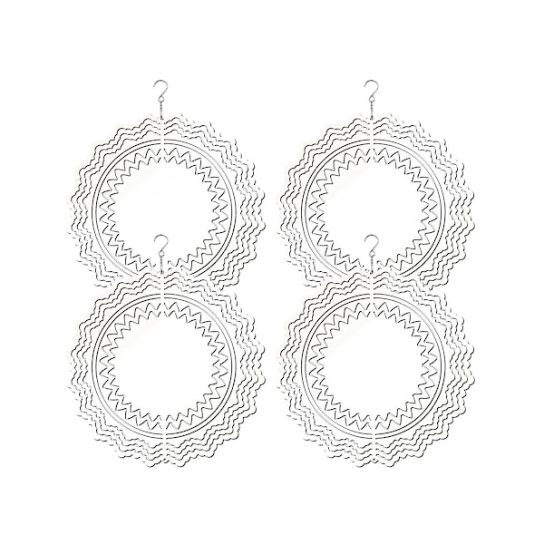 4-pack 10-tums sublimering vindsnurror tomma 3D aluminium vindskulptur kinetiska snurror konst prydnad
