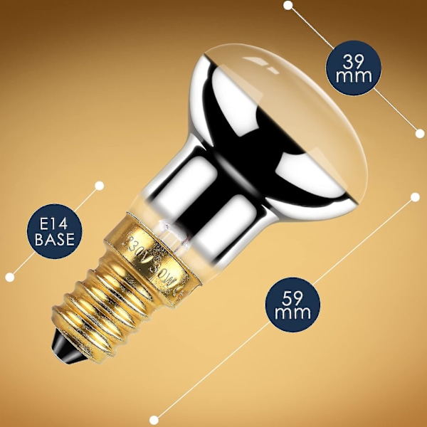 Reflektorlampor, 30w E14 Spot Reflektorlampor, Liten Edison Skruvlock Varm Vit 2700k För Vardagsrum, Sovrum, Kök (2-pack)