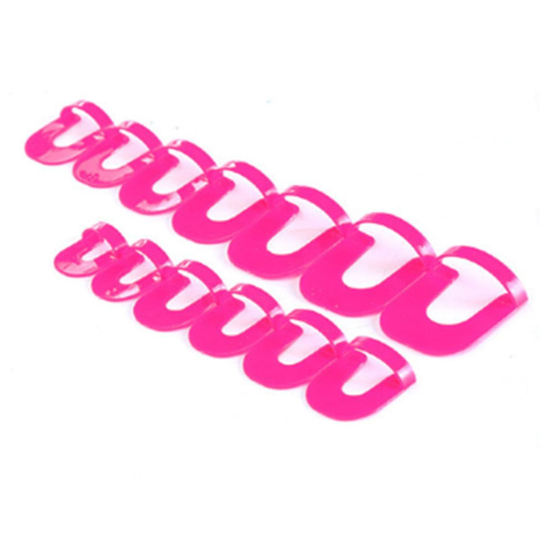 26 st plast nagellacksskydd fingernagelschabloner set, rosröd