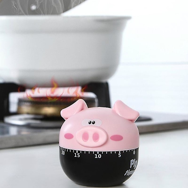 Kök Matlagning Nedräkning 60 Min Stål/plast Mekanisk Timer Alarm Rosa