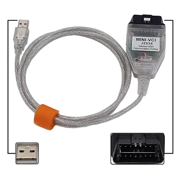 Car Diagnostic Cable Mini Vci V16.30.013 For Obd2 Mini Vci J2534 Ft232rl Tis Auto Cables Connectors