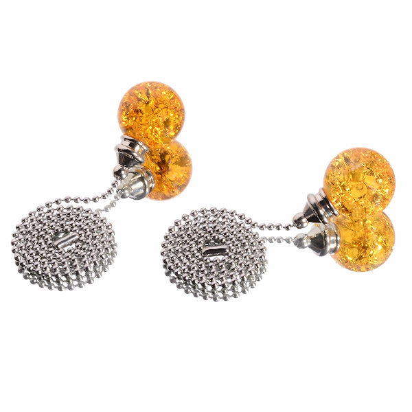 5 st Amber Dragkedja Takfläkt Dragkedja Ornament Ljus Dragkedja Förlängning Dekorativ Kristallkedja, 50 cm Varje Kedja