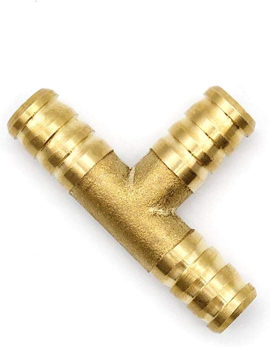 4 st 10 mm 3-vägs mässingskoppling slangförlängningskoppling trädgårdsslangkoppling tryckluftsslangkoppling bränsleslangkoppling T-stycke