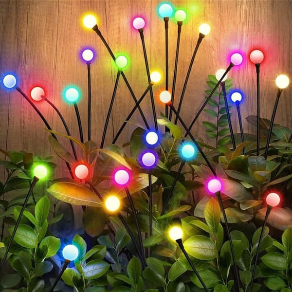 4-i-1 Solcellehagelys - Sommerfugl LED med Fjernkontroll & 8 Moduser, Auto Timer
