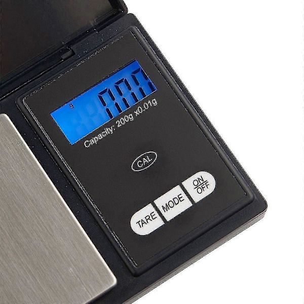 Elektronisk digital fickvåg med LCD-bakgrundsbelyst display - 0,1g till 1000g 0,01 - 500g