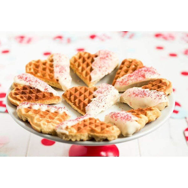 Vohvelirauta, silikoninen vohvelimuotti ja pannukakkumuoti, sopii Slimming World -vohveleille ja aamiaisresepteille, punainen