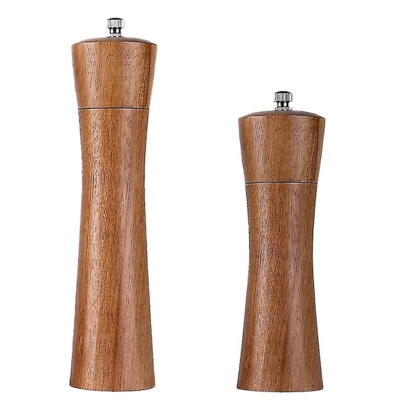 Wooden Salt And Pepper Grinder Set,manual Wood Pepper Mill