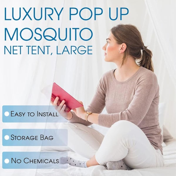 Luksus Myggenet Pop Up Telt, Camping - Myggenet - Baldakin Udendørs, Seng Telt - Insektnet - Ultralet, Sammenfoldeligt Design