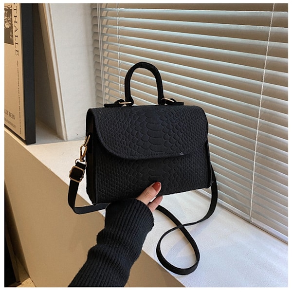 Dame Trend Håndtasker Retro Designer Luksus Firkantede Crossbody Tasker Black