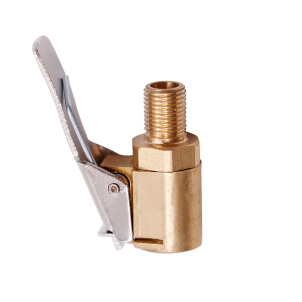 2 st däckluftchuckar, mässingsdäckventil luftpumpklämma, bilpumptillbehör gängad munstycksadapter för bil lastbil 8 mm
