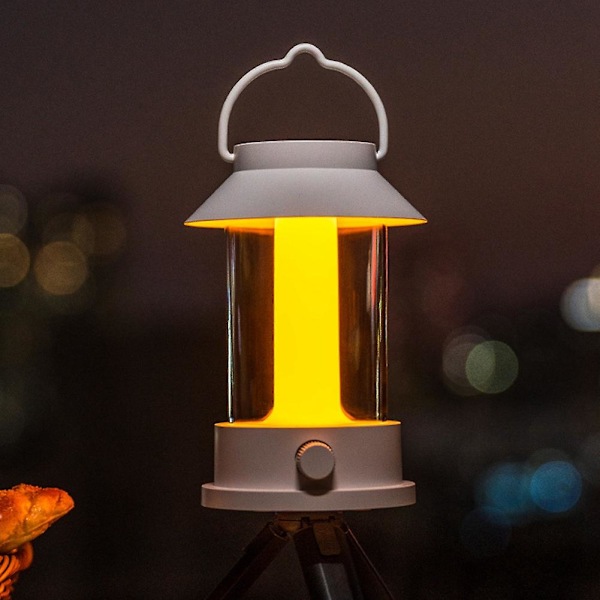 10000mAh Campinglampa för Utomhus, Atmosfärslampa, Kan Hängas, Laddningsbar Tältlampa, Retro Bärbar Camping