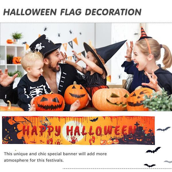 1 kpl Onnellinen Halloween Piha Banneri Halloween Juhlatarvikkeet Haunted House Koriste